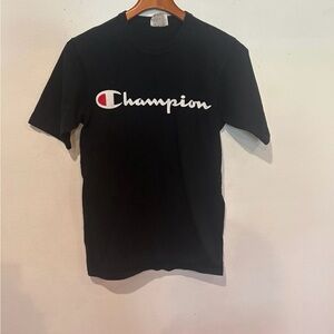 Champion Men's Black Tee with Logo